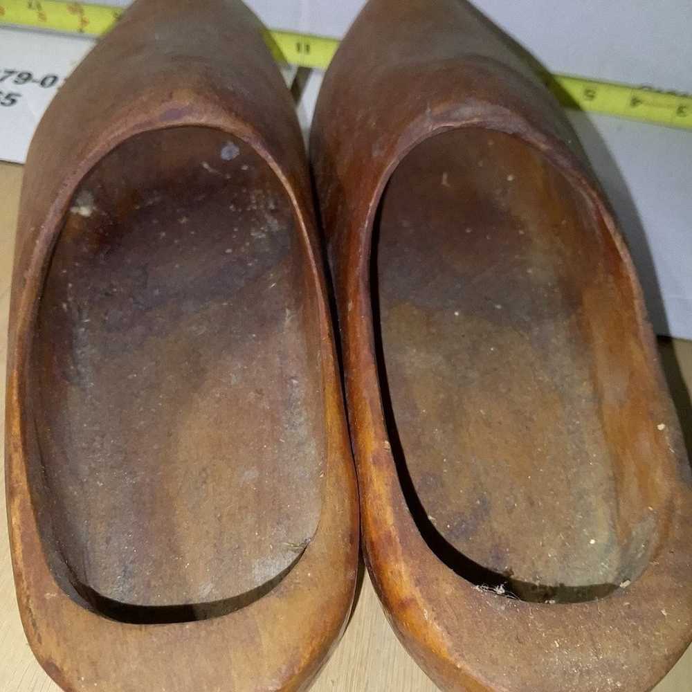 Vintage Dutch look handmade Wooden Shoes - image 4