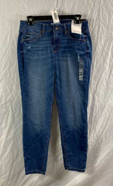 NWT Sonoma Womens Blue Mid-Rise Slim-Fit Denim Eve