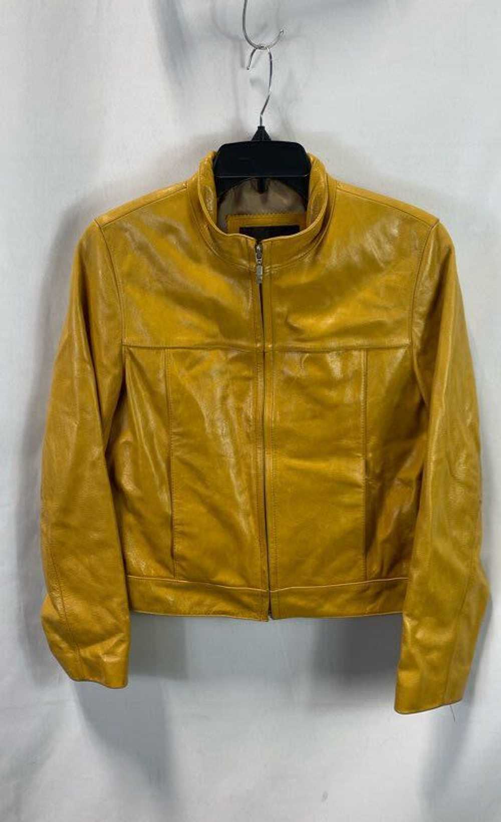 Sally And John Womens Mustard Leather Full Zip Cr… - image 1