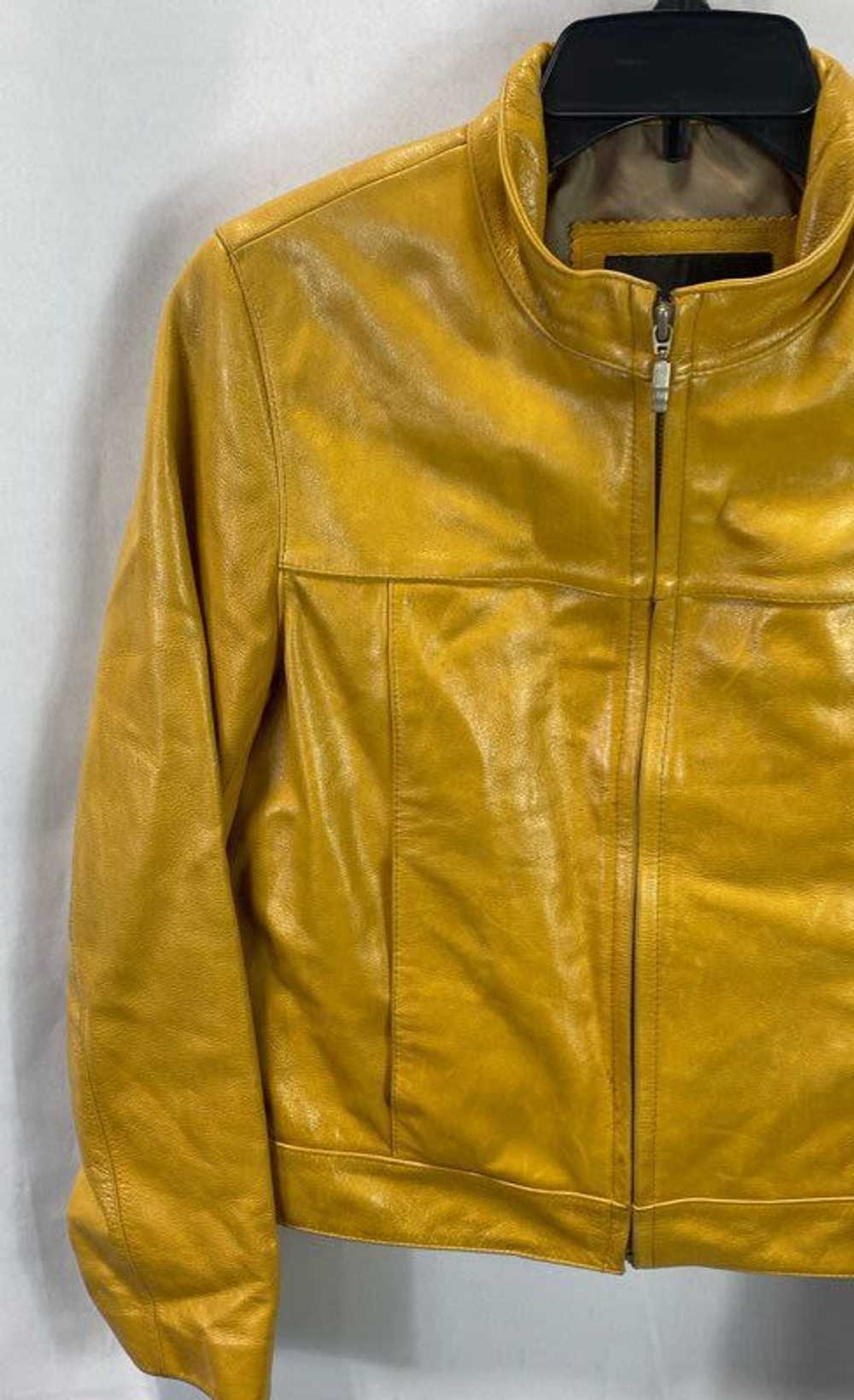 Sally And John Womens Mustard Leather Full Zip Cr… - image 3