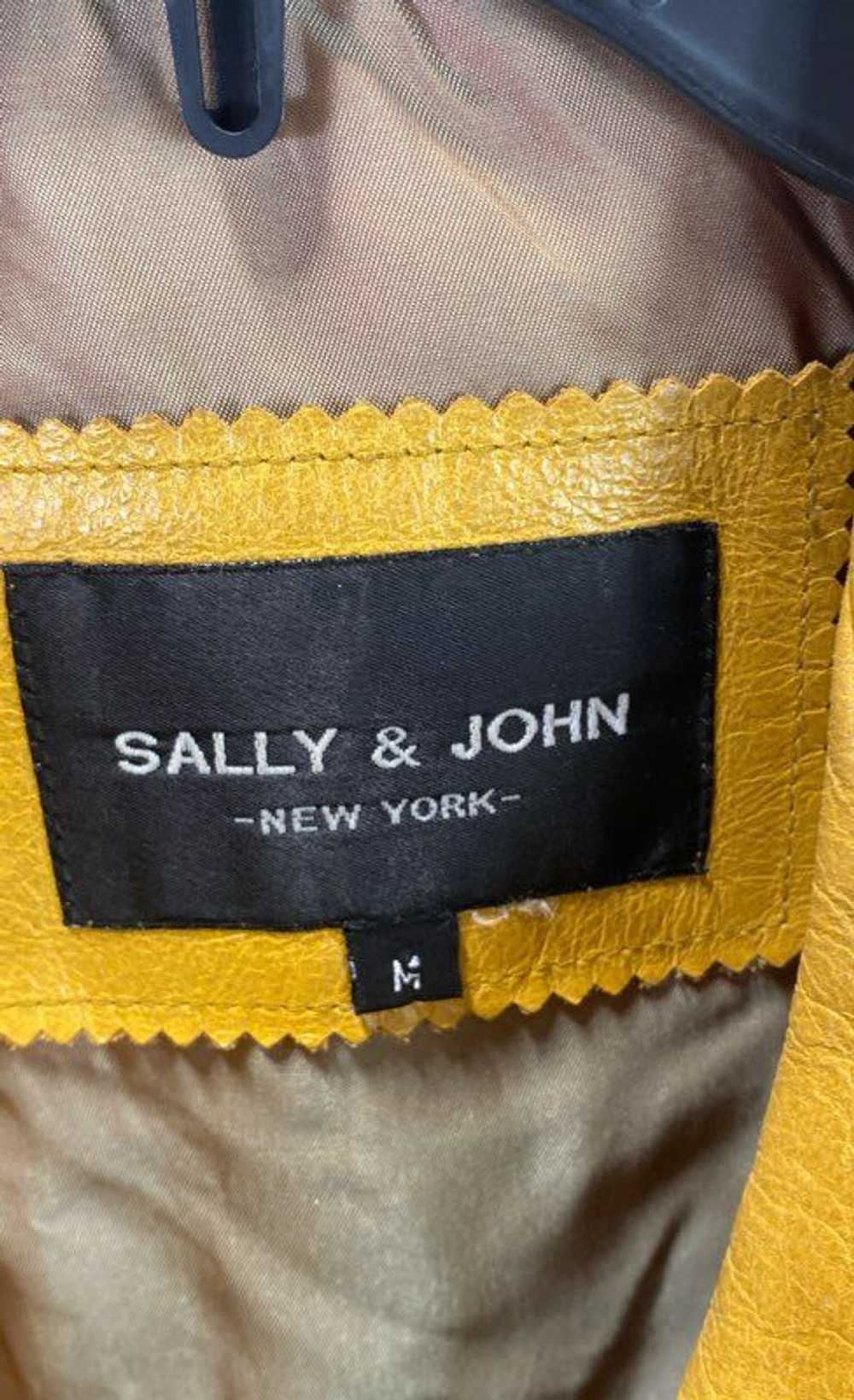 Sally And John Womens Mustard Leather Full Zip Cr… - image 4