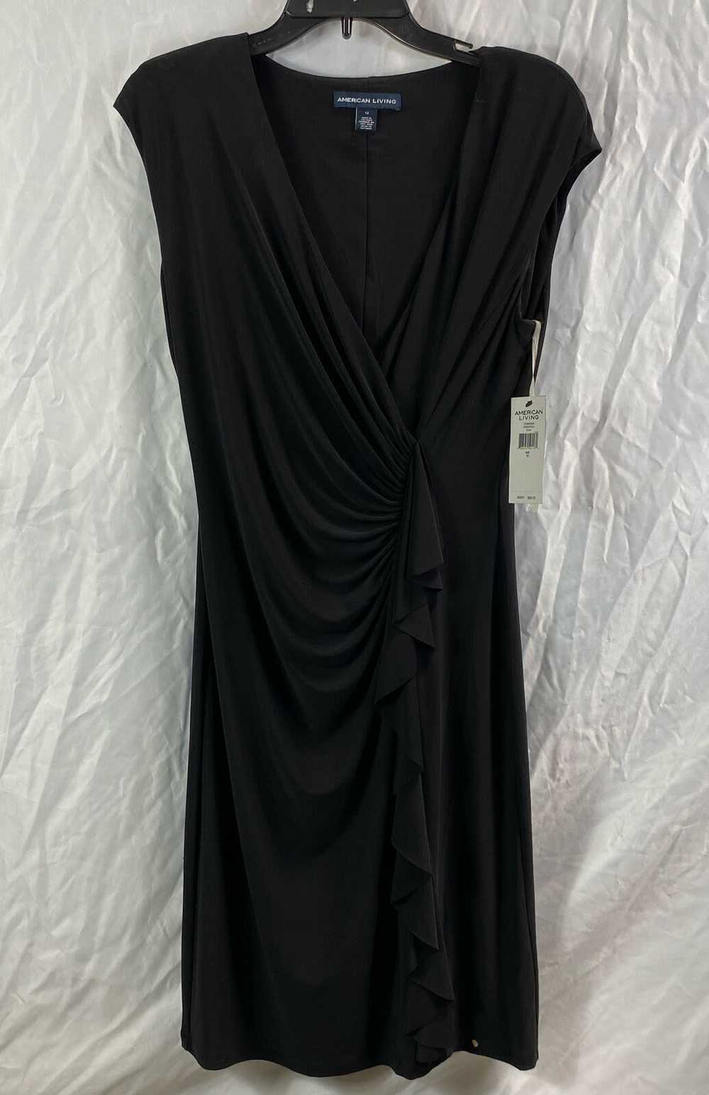 NWT American Living Womens Black Sleeveless Ruche… - image 1