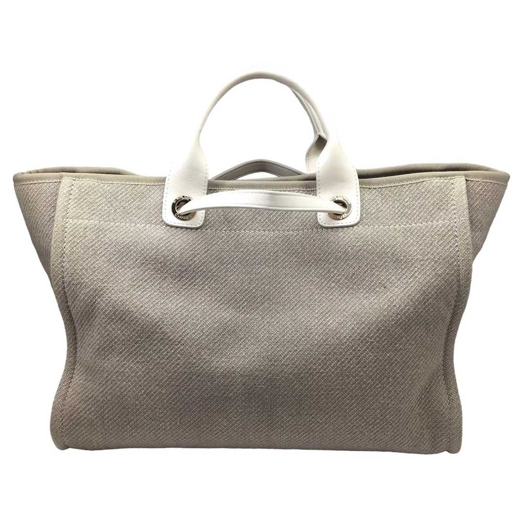 Chanel Deauville Grey Canvas Tote Bag (Pre-Owned) - image 2