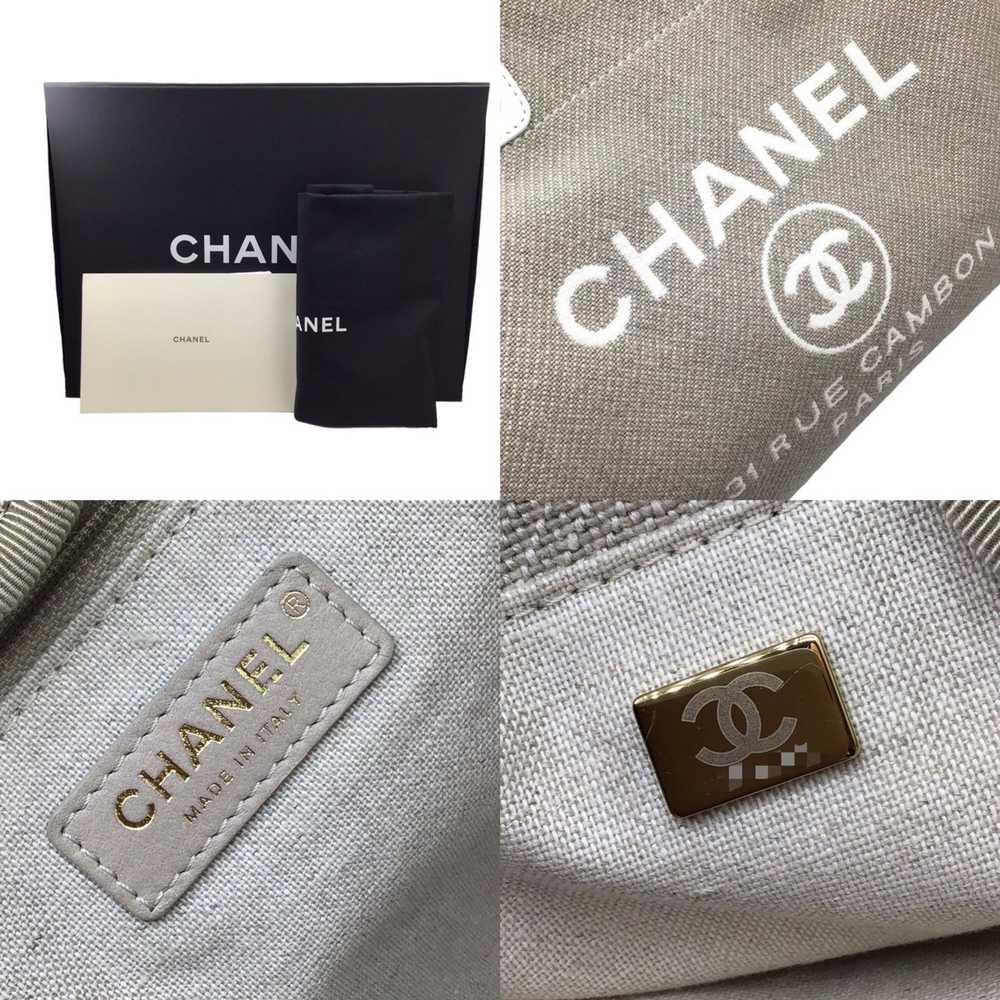 Chanel Deauville Grey Canvas Tote Bag (Pre-Owned) - image 5