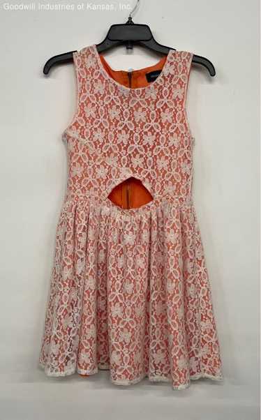 MinkPink Orange/White Lace Dress - Size S - image 1