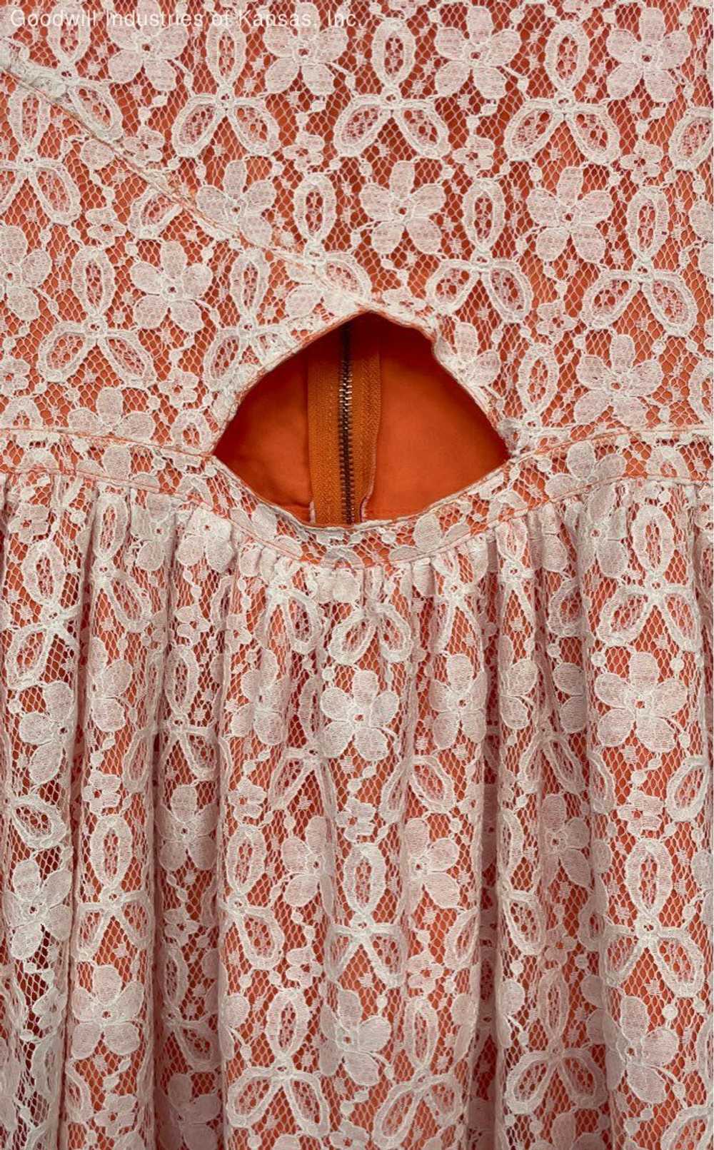 MinkPink Orange/White Lace Dress - Size S - image 2