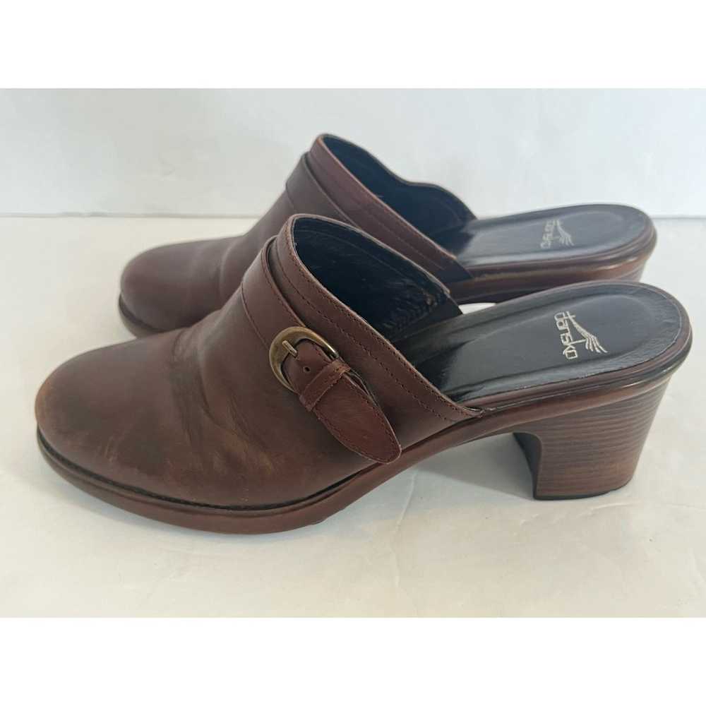 Dansko Brown Leather Mule Clogs Women’s Size 40 - image 3