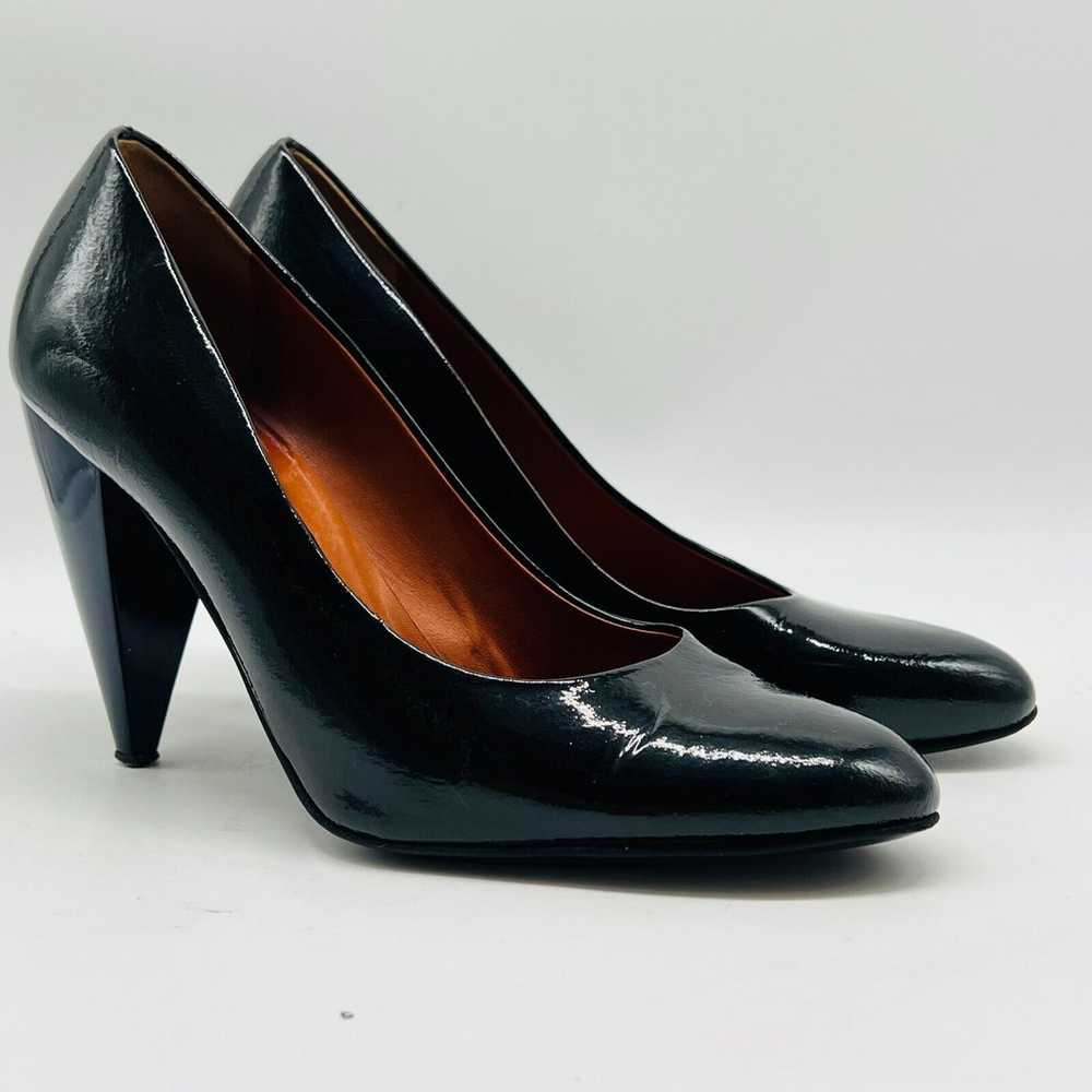 Lanvin Shoes Womens 37 US 5 Black Blue Patent Lea… - image 3