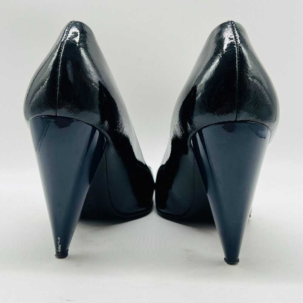 Lanvin Shoes Womens 37 US 5 Black Blue Patent Lea… - image 8