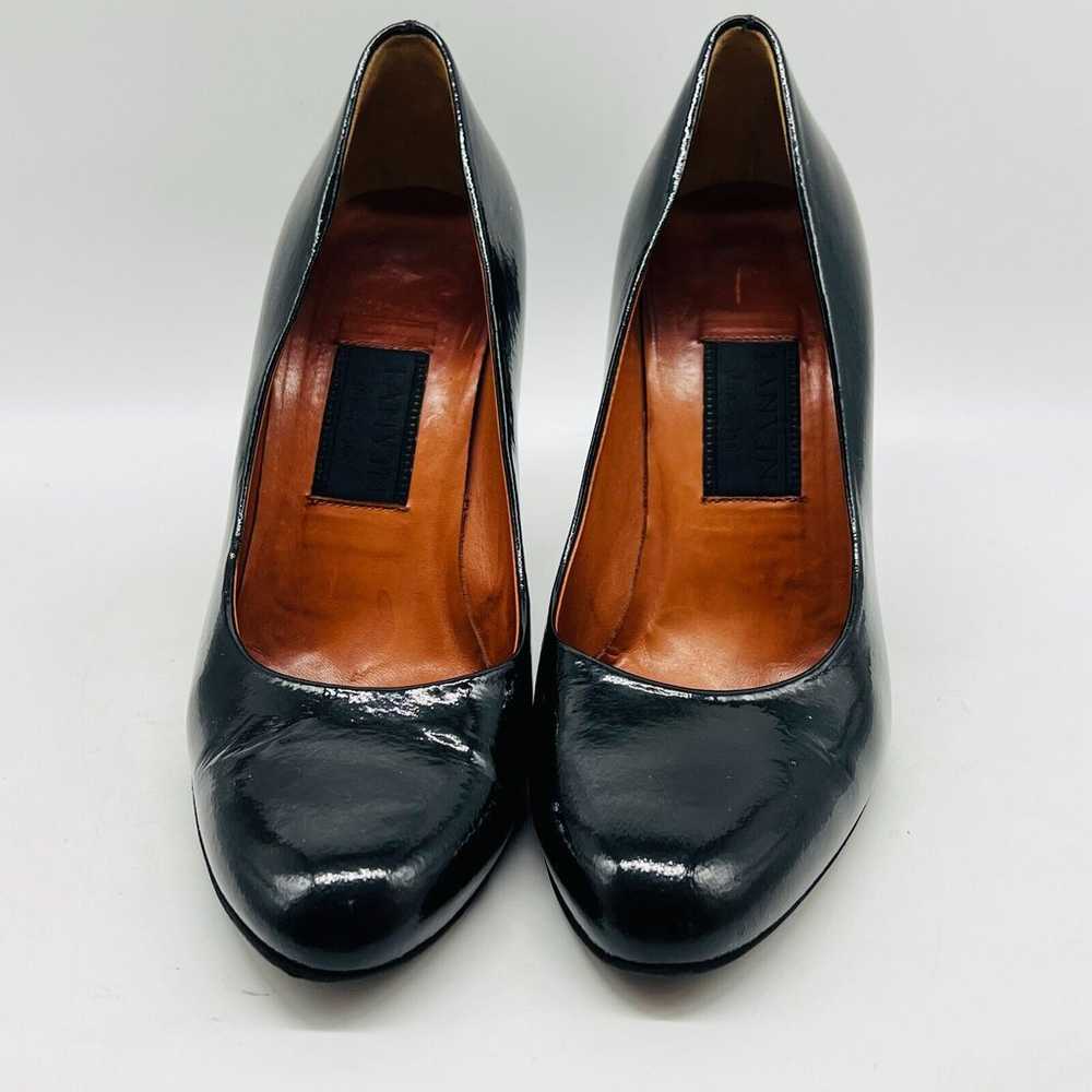 Lanvin Shoes Womens 37 US 5 Black Blue Patent Lea… - image 9