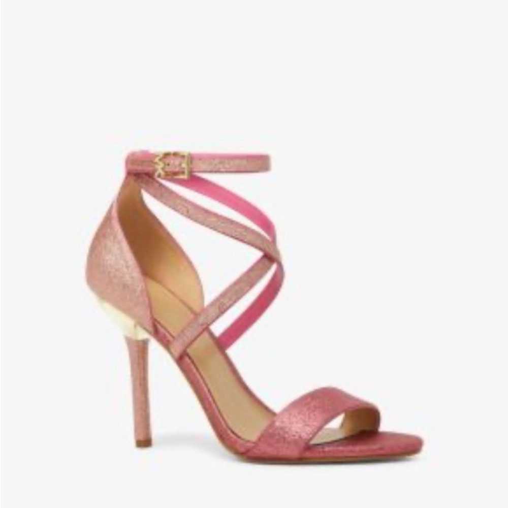 Michael Kors MK Astrid Glitter Pink Ombré Heels s… - image 1