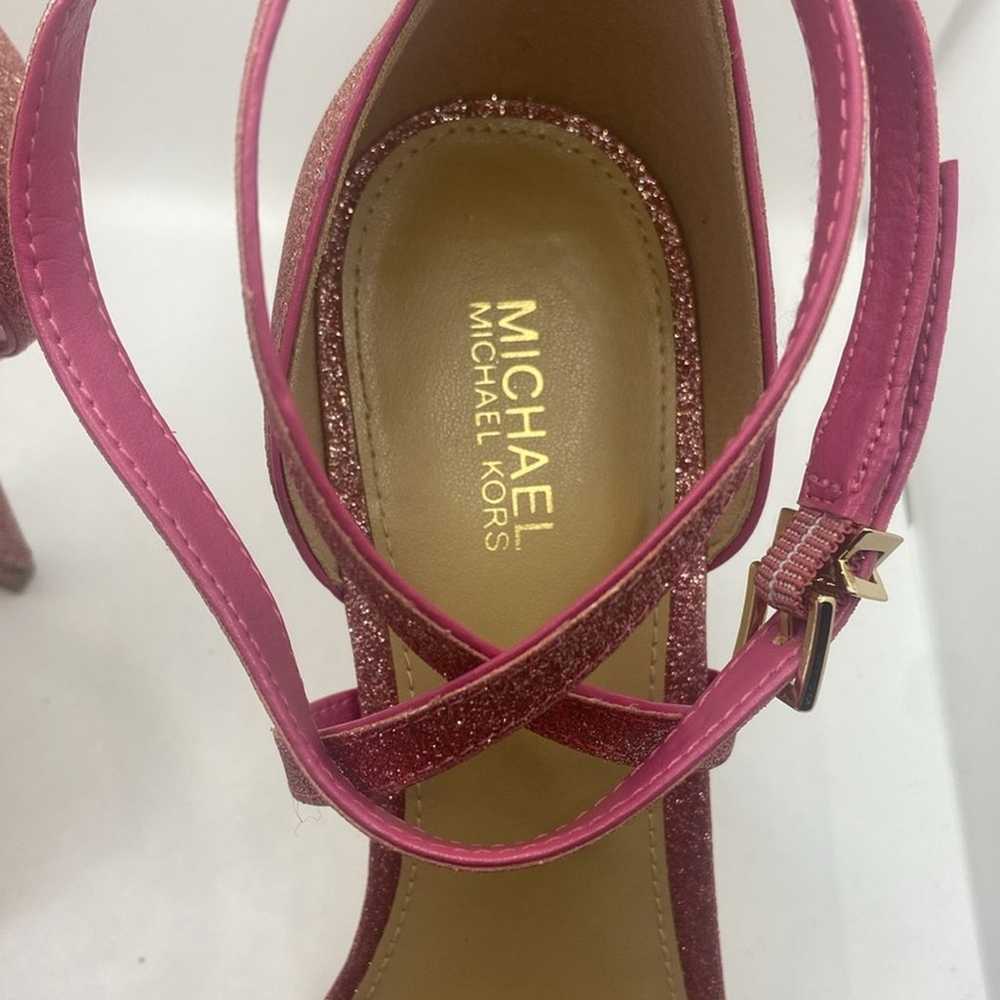 Michael Kors MK Astrid Glitter Pink Ombré Heels s… - image 4