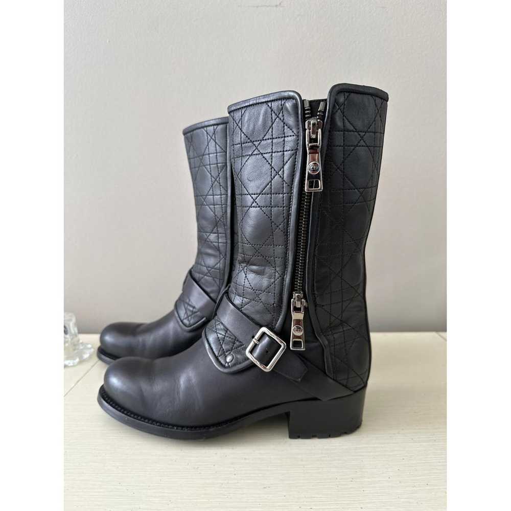 Dior Leather biker boots - image 3