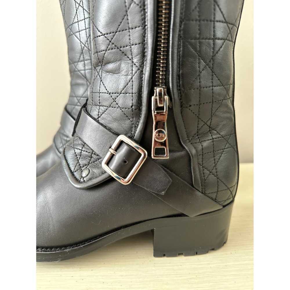 Dior Leather biker boots - image 4