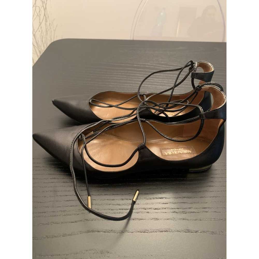 Aquazzura Christy leather ballet flats - image 3