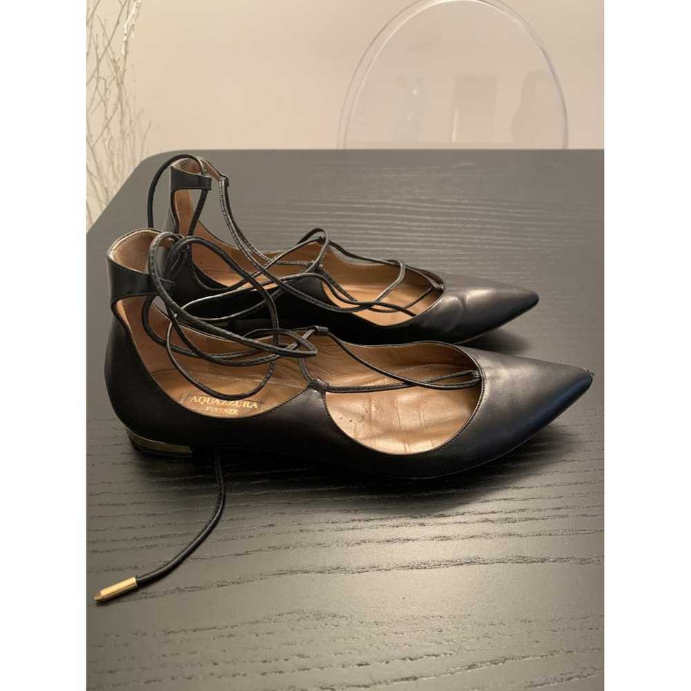 Aquazzura Christy leather ballet flats - image 5