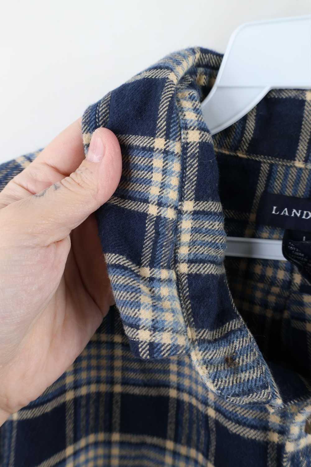 Lands End × Vintage Vintage Lands End Fit Flannel… - image 11