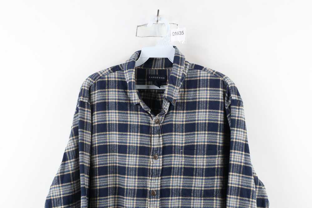 Lands End × Vintage Vintage Lands End Fit Flannel… - image 2