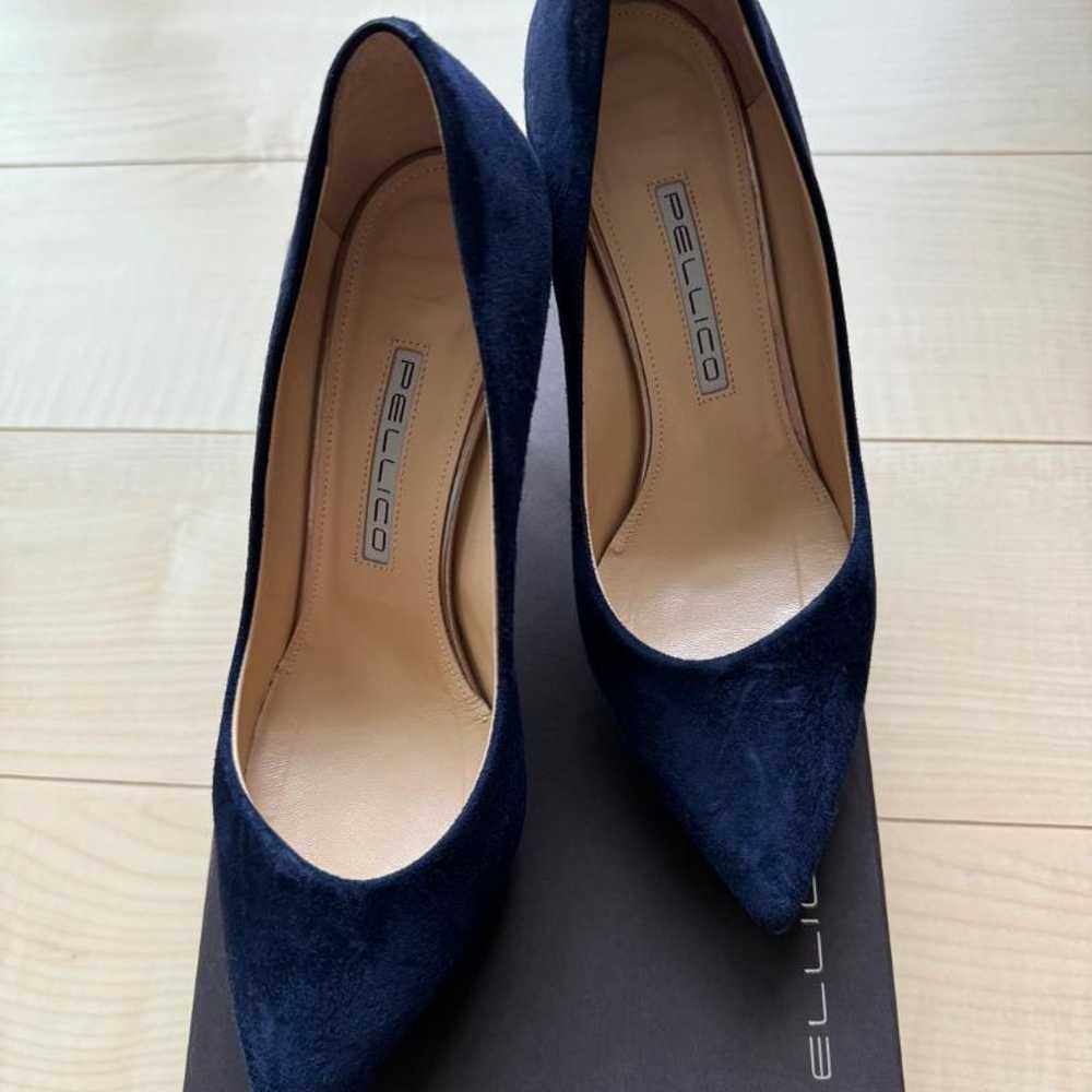 PELLICO Andrea suede plain pumps in navy color. - image 1