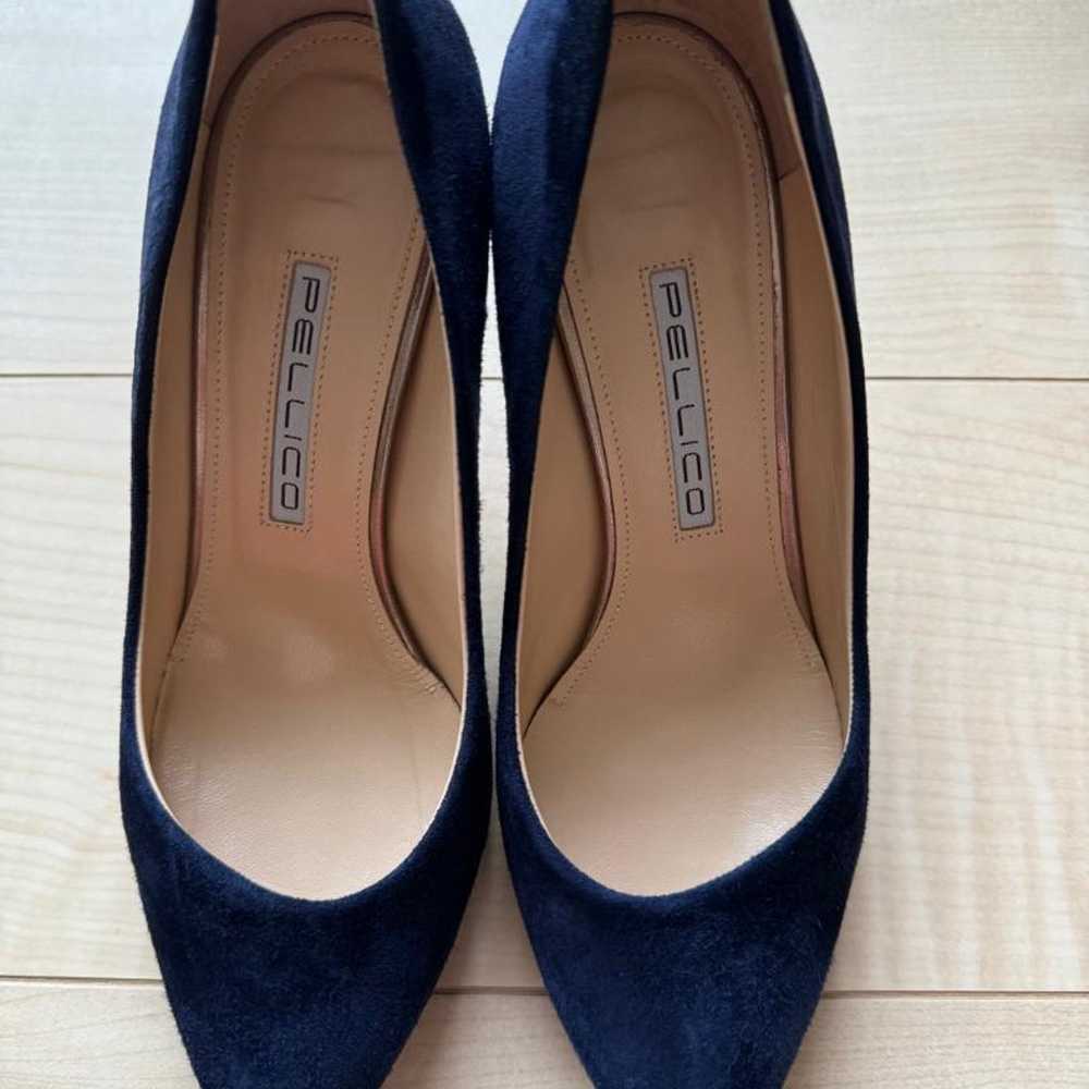 PELLICO Andrea suede plain pumps in navy color. - image 3