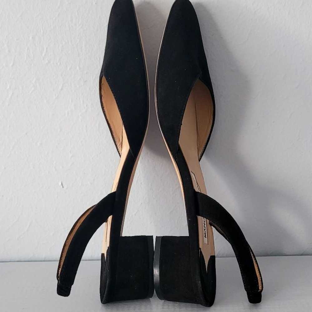 Manolo Blahnik Aspro Block Heel Slingback Suede P… - image 6