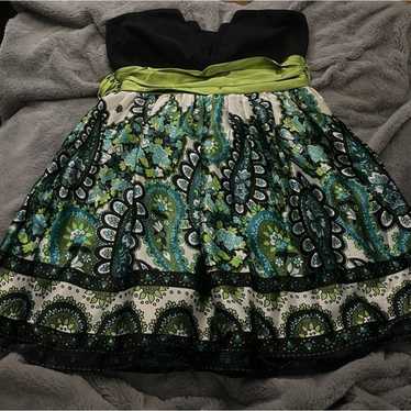 Trixxi paisley strapless dress with petticoat siz… - image 1