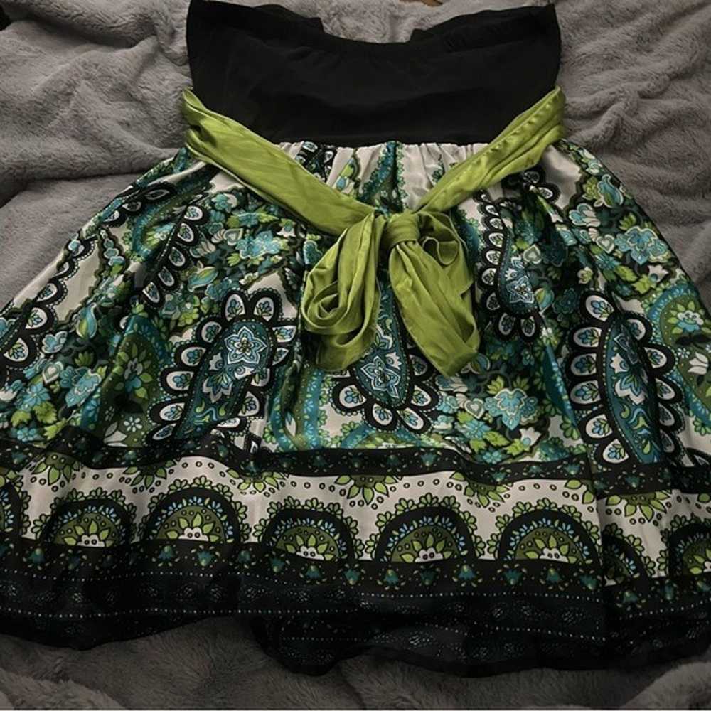 Trixxi paisley strapless dress with petticoat siz… - image 2