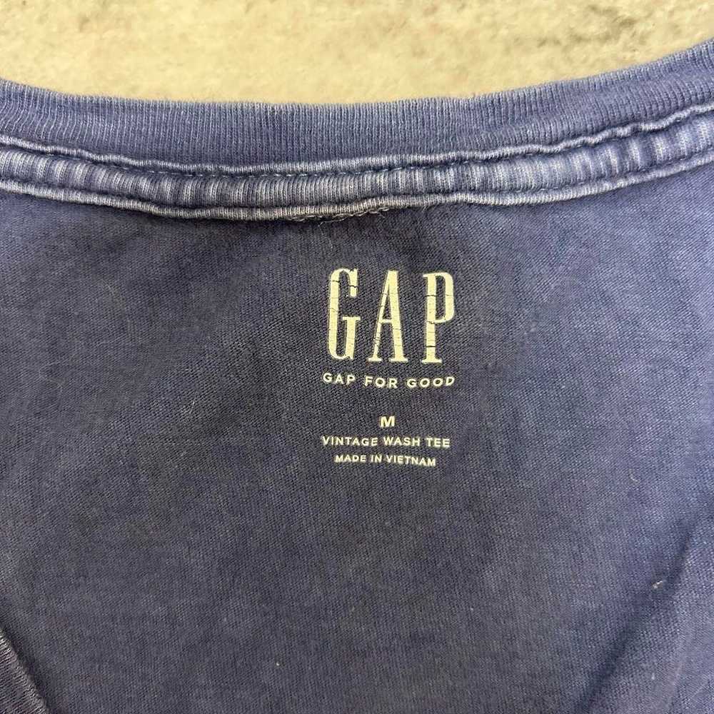 GAP Gap T-shirt short sleeve plain V-neck America… - image 4