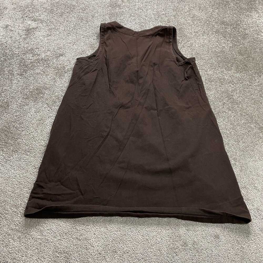 Lands' End T-Shirt Dress Womens XL Brown Sleevele… - image 2