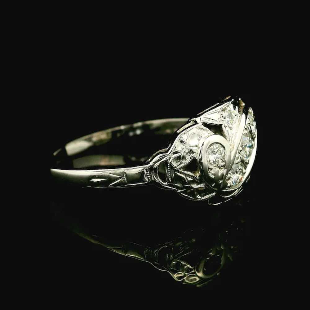 Vintage 14k White Gold 0.30ctw High Quality Diamo… - image 10