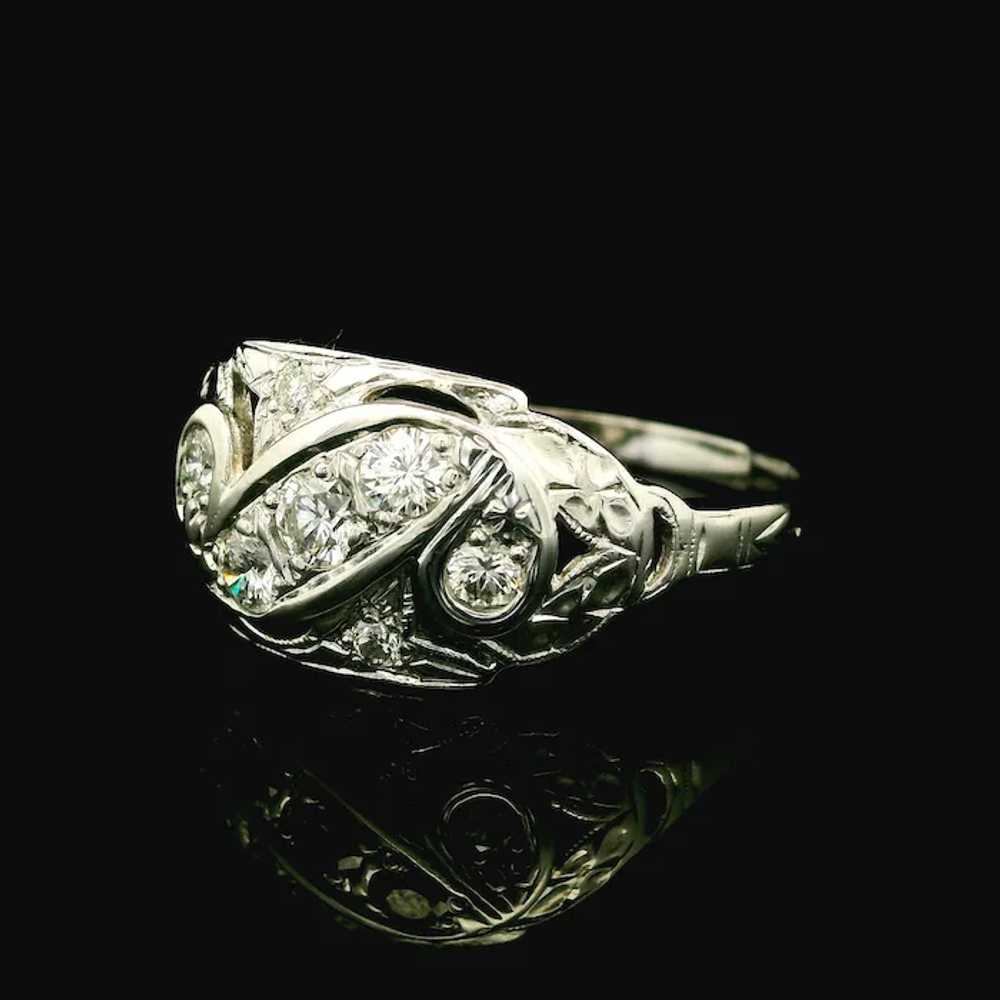 Vintage 14k White Gold 0.30ctw High Quality Diamo… - image 6