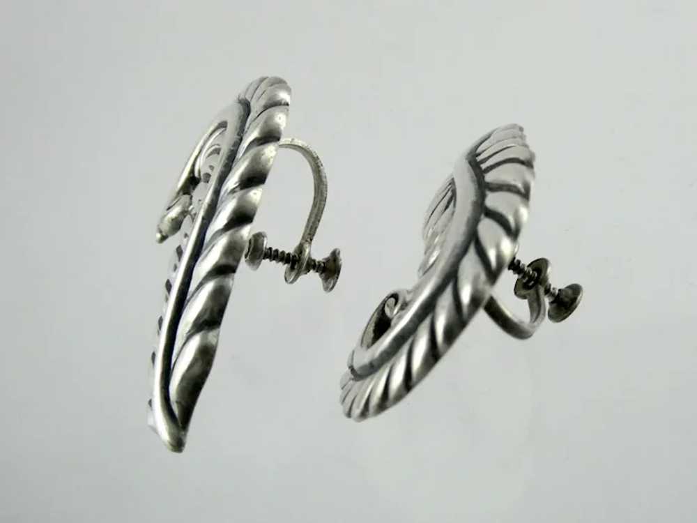 Mexico Los Castillo Sterling Silver Feather Leaf … - image 12