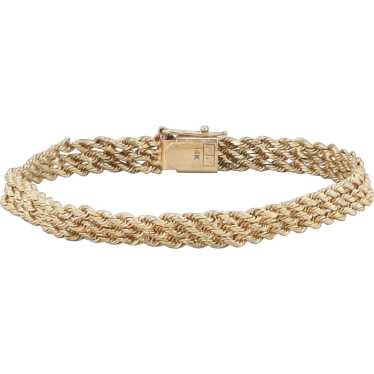 14k Yellow Gold Triple Rope Bracelet 12.18g