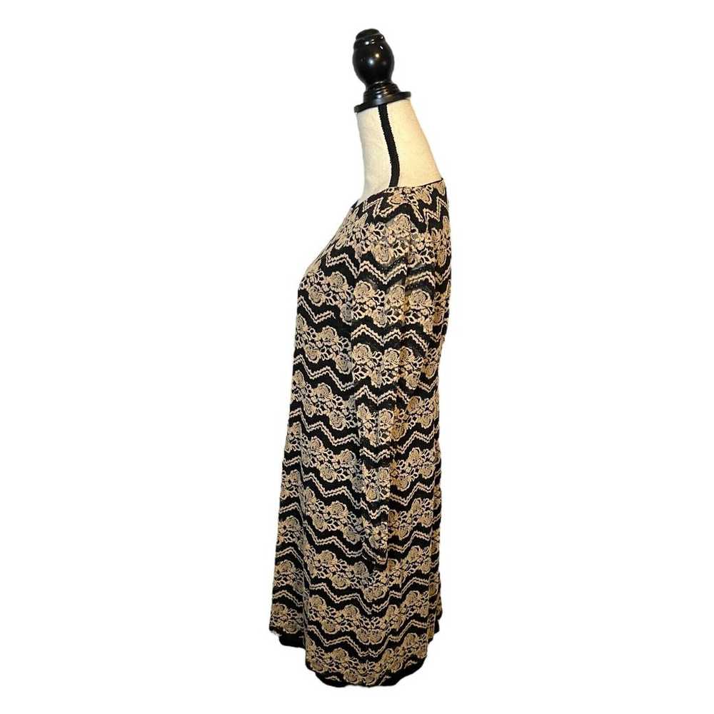 Jessica Howard Womens Black Tan Lace Midi Party S… - image 4