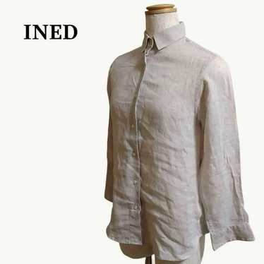 (INED) Linen Shirt Linen 100 Top Long Sleeve Abso… - image 1