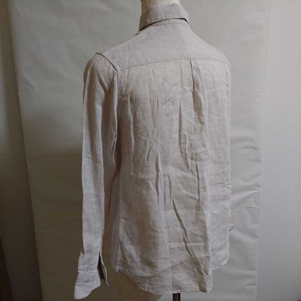 (INED) Linen Shirt Linen 100 Top Long Sleeve Abso… - image 6