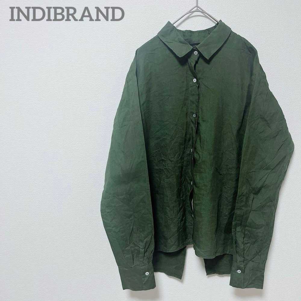 INDIBRAND Blouse Shirt Green F Korean brand Styli… - image 1