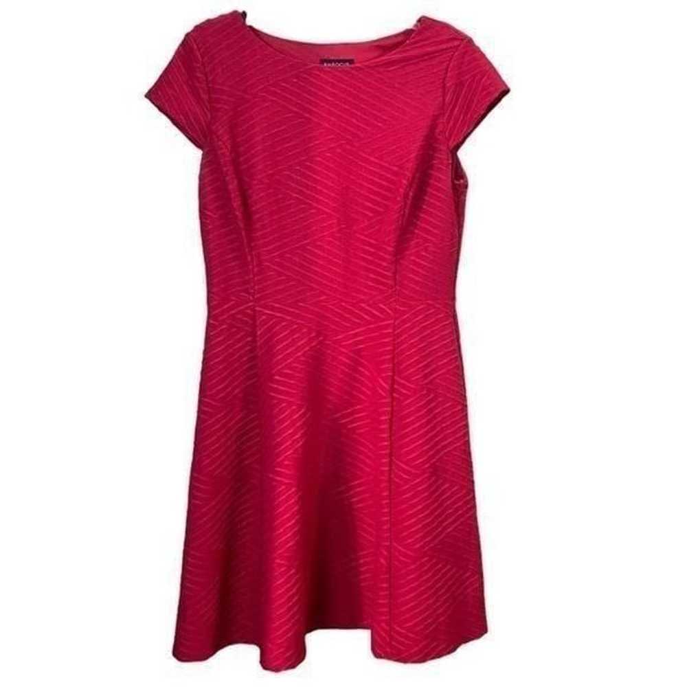 EN FOCUS STUDIO Red Texture Mini Dress Size 12 - image 1