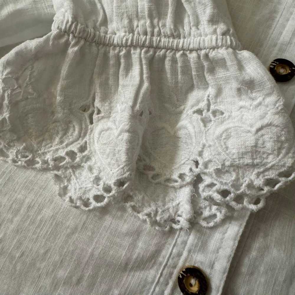 US Vintage Heart Lace Blouse Puff Sleeve - image 6