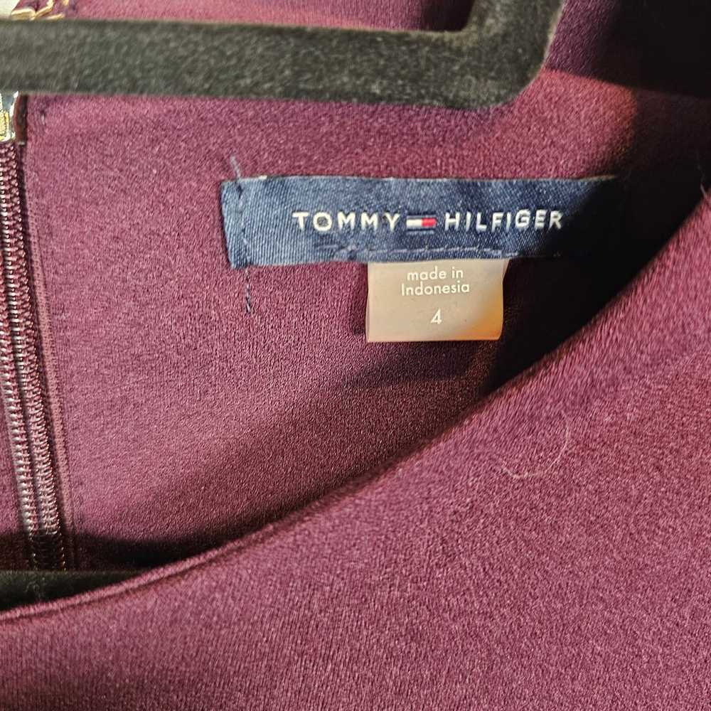 Tommy Hilfiger Elegant Aubergine Crepe Sheath Dre… - image 7