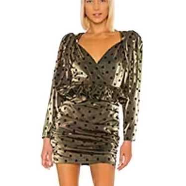 Revolve LPA Ailisa Dress in Gold & Black- Size M