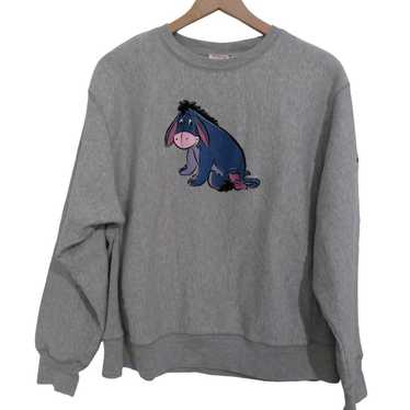 Vintage Disney Store Gray Eeyore Crewneck Sweatshi