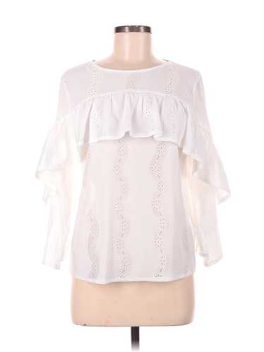 Simply Vera Vera Wang Women White 3/4 Sleeve Blous