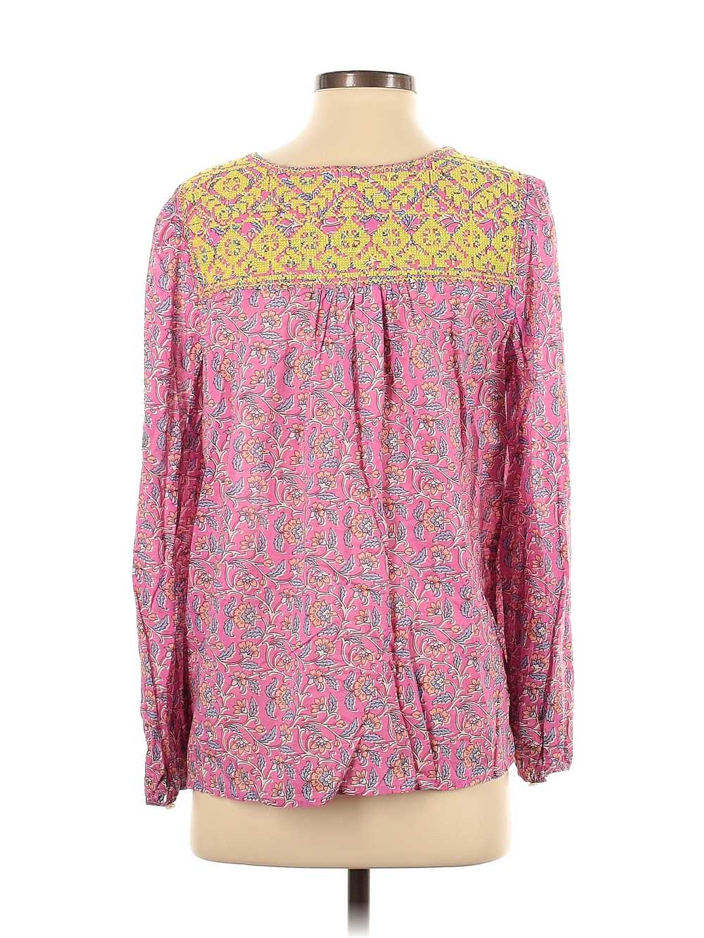 J.Crew Women Pink Long Sleeve Blouse S - image 2