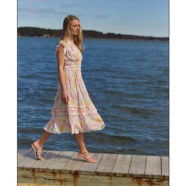 Current Air Watercolor Spring Midi Dress size sma… - image 1