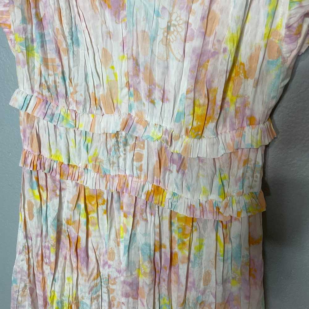 Current Air Watercolor Spring Midi Dress size sma… - image 5