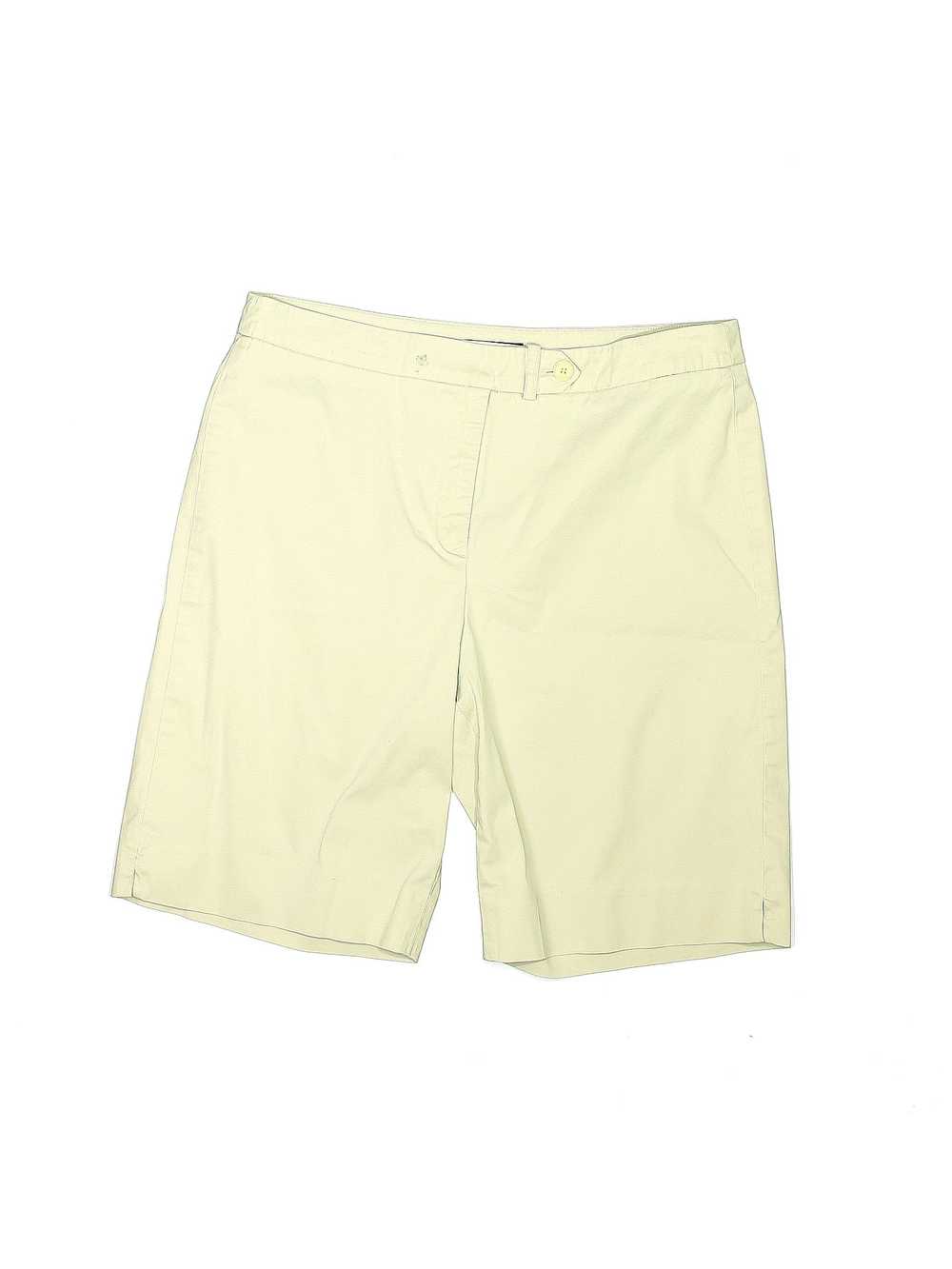 Jones New York Signature Women Yellow Khaki Short… - image 1