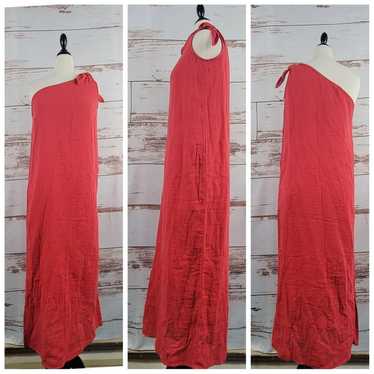 NWT Hush One Shoulder Dress Cotton Red UK 10 = US 