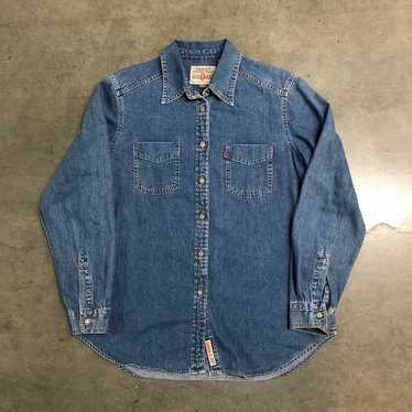 Vintage 90’s Levi’s Red Tab Long Sleeve Blue Deni… - image 1