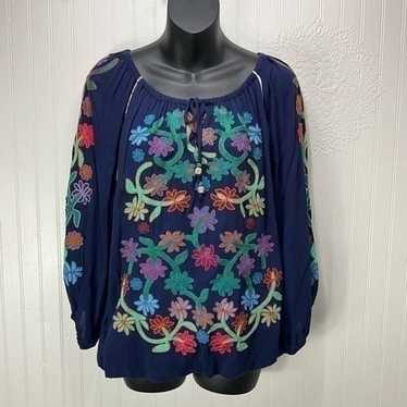 JOHN MARK Embroidered blouse